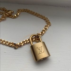 Louis Vuitton Gold Lock Necklace
